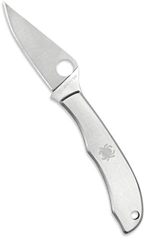 Spyderco Honeybee Non-Locking Knife with 1.60" 3CR Steel Blade and Durable Stainless Steel Handle - PlainEdge - C137P