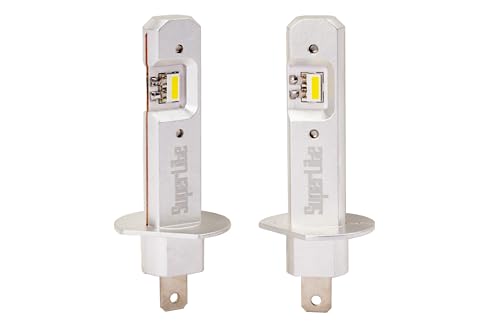 Superlite Halogen to LED Conversion Lamp Kits H1 Plug & Play Gold Series 6500K / 10000 Lumens / 12-24V / 18W for Car Motorcycle & Truck - Image 3
