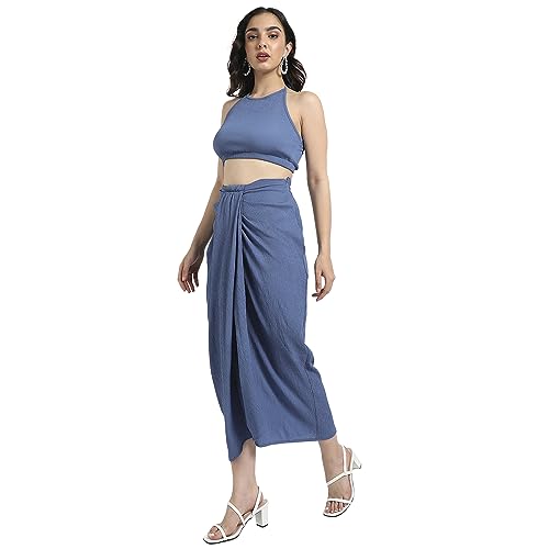 Image of Campus Sutra Women Polyester Solid Pajama Set