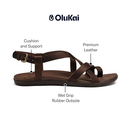 OLUKAI Upena Women's Beach Sandals, Quick-Dry Flip-Flop Slides, Water Resistant & Modern Low Profile Design, All-Day Comfort Fit & Wet Grip Soles4