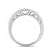 Amazon Collection Sterling Silver Diamond 3 Row Band Ring
