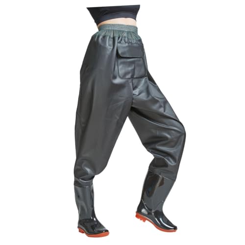 Pantalones de pesca PRETYZOOM evite resbalones en el agua con botas cómodas exteriores