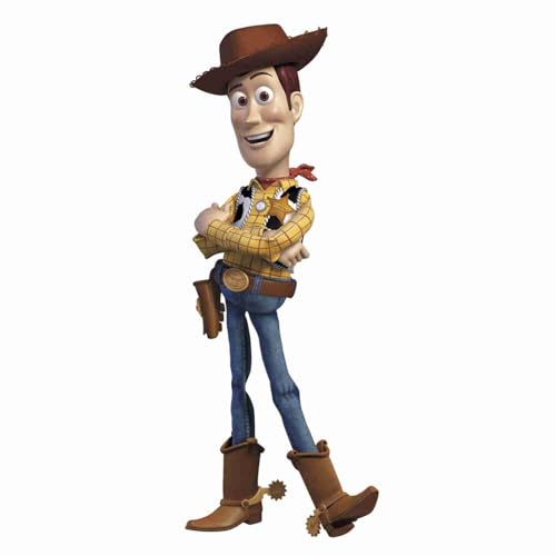Image of Toy Story Vinyl Wall Art - Buzz Lightyear, Woody & Jessie Cartoon Sticker - Self-Adhesive Superhero Kids Room Decor for Bedroom, Nursery, Play Area, TV Wall - 43.18x59.69 cm Design