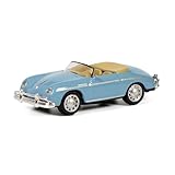 Zeit: Historisch Schuco 452649800 Heart Porsche 356 A Speedster, Modellfahrzeug, Maßstab 1:87, blau mit beigem Interieur, Large