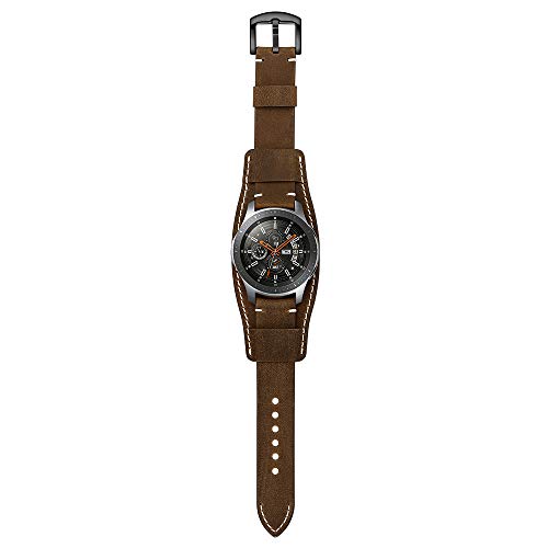 Image of Balerion 22mm Cuff Leather Watch band,Compatible with Samsung Galaxy Watch ultra /watch 3 45mm /Watch 46mm /S3,Fossil Q Explorist,Garmin Forerunner 255 other 22mm Lug Width Watch