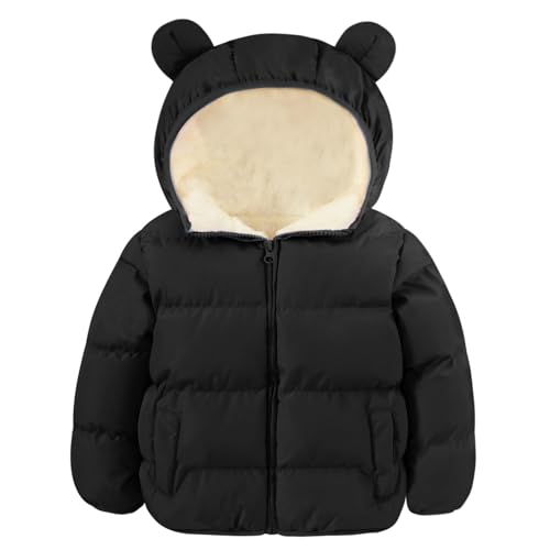 Image of BFUSTYLE Baby Toddler Coats Boys Girls Bear Ear Hooded Puffer Jackets 6M-5T