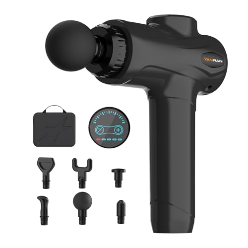 YANRAN Deep Tissue Massage Gun Portable, Percussion Massage Gun w...