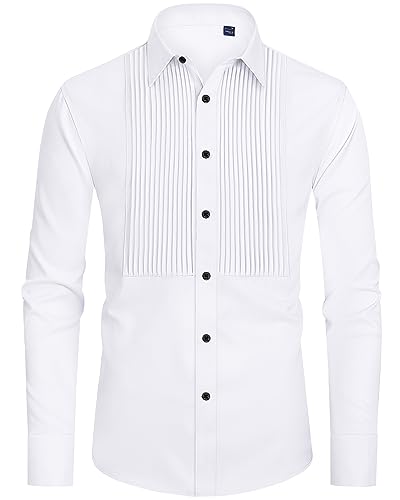 Men's J.VER Tuxedo French Cuff Dress Shirt for Formal Events