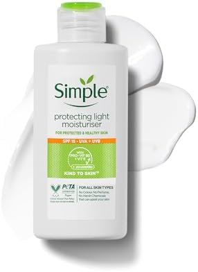 Simple Kind To Skin Protecting Light Moisturiser 125 ml | SPF 15- UVA+UVB | For Protected & Healthy Skin | For All Skin Types