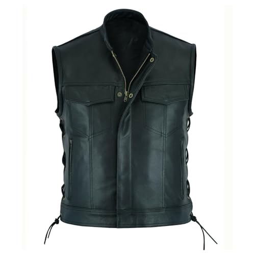 Gilet sans manches épais pour homme veste décontractée unie automne