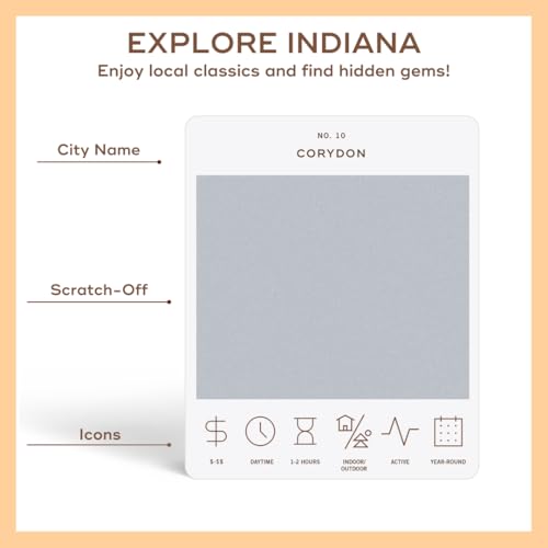 Image of Indiana Adventure Bucket List: 50 Scratch-Off Cards for Outdoor Activities, Tourist Attractions, and Road Trips - Perfect Travel Gift and Guide for Exploring