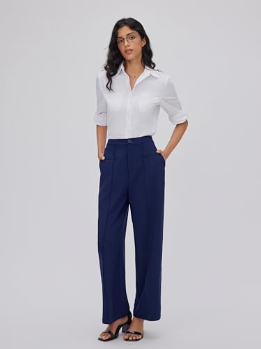 CIDER Women's Wide Leg Trousers Middle Waist Casual Stylish Pants2