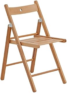 Harbour Housewares Wooden Folding Chair - Natural Wood Colour