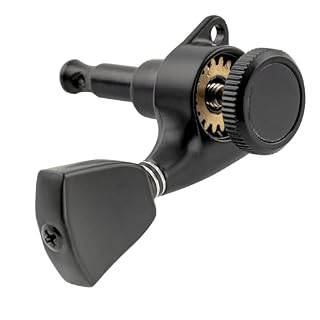 Musiclily Pro 3x3 Ratio 18:1 Guitare Mécaniques Bloquante Locking Tuners Boutons Keystone pour Guitare électrique/Acoustique Style LP, Noir – Image 7