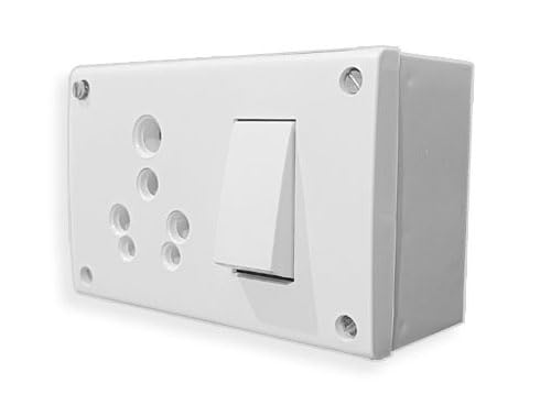 6-16 AMP SS Combined Non Modular Electrical Switch Socket with Box, White (Polycarbonate)-image-37