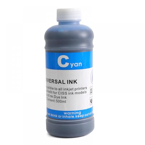 Kit recharge encre universelle noire 500ml pour imprimantes à jet d'encre CISS