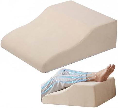 WYJHNLBEDC Beinkissen, Ergonomisches Venenkissen für Zeit nach Operationen | Orthopädisches Keilkissen Beinhochlagerungskissen mit Memory Foam – Waschbarer atmungsaktiver Bezug, 57