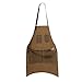 Delantal unisex de lona encerada de 355 ml, grueso y resistente, con...