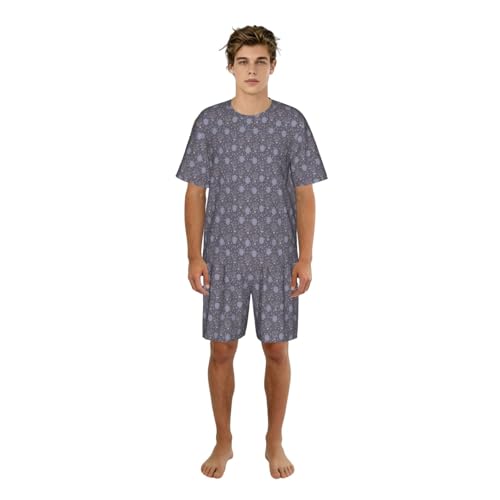 Pyjama court homme respirant anti-chaleur à manches courtes
