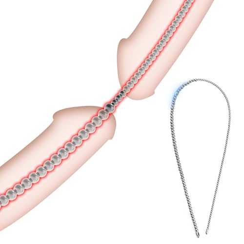 BDSMLOVE Dilator Harnröhre Edelstahl,600 MM Doppelkopf Harnröhren Dilatatoren Plugs Sexspielzeug,Penis Plug Prostata Stimulation erotisches Sex Spielzeug für die Gay Männer (Φ 4~6 MM)