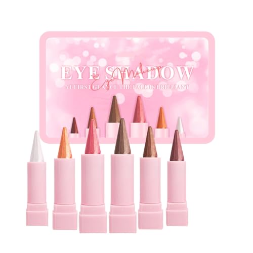 Eyeshadow Eyeliner - 6 Pieces Under Eye Shadow | Eye Liner Pen, Quick Drying and Pigmented Loose Glitter Glue for Crystals Eyes Makeup for Women Girls Ladies Beauty