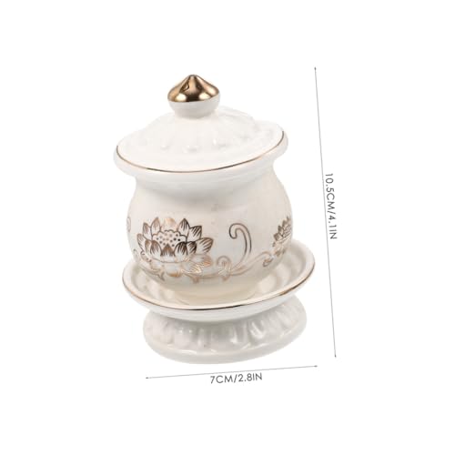 Tasse en céramique blanche pour éviter les fuites d'eau de rituel - 3