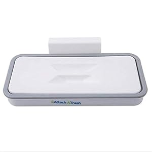 Müllsackständer, Praktische Hängen Müllsackhalter, Tragbar Küchenschrank Tür Abfallsackhalter mit Deckel für den Schrank, Kein Biegen, arbeitssparender, 24,3 x 13,5 x 5,5 cm