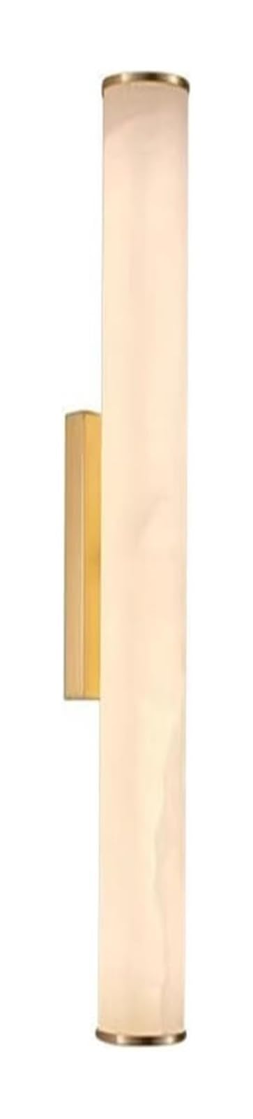SXSCARKX Wall Light Sconce Spanish Natural Marble Sconces Strip Alabaster All Copper Indoor Lamps for Bedroom Staircase Living Room Corridor(Gold,30cm)
