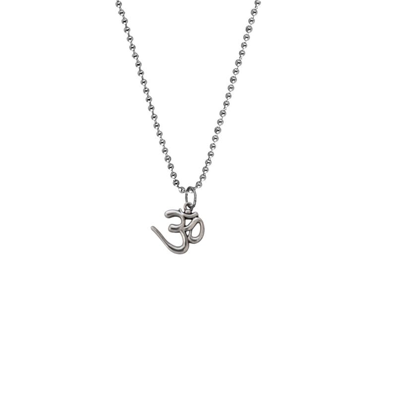 the men gift Religious Om Ohm Yoga Hindu Spiritual Amulet Charm Jewelry Accessory Silver Stainless Steel Pendant Neckalce Chain For Men And Women-picture-16