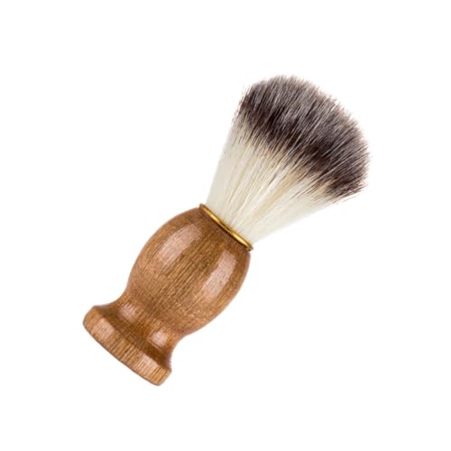 TOVINANNA Professional Salon Tool Mustache Beards Brush Shaving Brush Natural Wooden Handle Beard Brush for Men Hair Beard Brush Facial Care