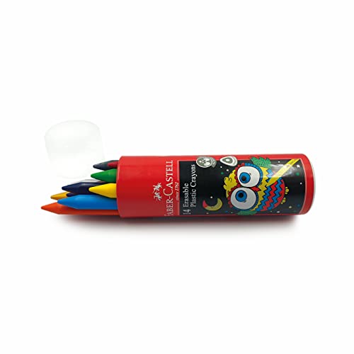 Image of Faber-Castell Poster Color Tin Box - Pack of 12 Erasable Crayon Tin Set - Pack of 12 + 2 FREE Gold and Silver