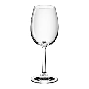 Gerlach 1760 Weingläser Weißweingläser Weißweinkelche Gläser Set 6 Stück 280 ml Kristallglas Wein Glas Spülmaschinenfest Flow