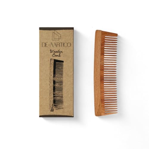 Peine de madera de neem para crecimiento del cabello miniatura 1
