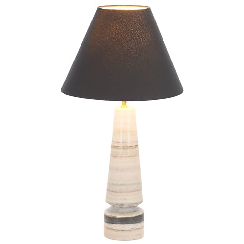 Lámpara de mesa SAFAVIEH Jules Blanco y Negro 22 pulg