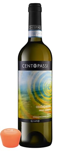 Sicilia Bedda - Vino CENTOPASSI CL. 75 - Vini Siciliani dedicati a Peppino Impastato - Con Gadget Sicilia Bedda (1 Bottiglia, Ondapazza Grillo Catarratto DOC)