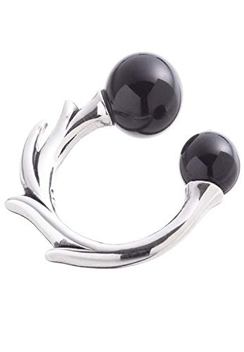 [アルテミスクラシック]オニキス ボール イヤーカフ シルバー925 片耳用 1P メンズ イヤカフ 天然石 Artemis Classic ブラック ノンホール ピアス