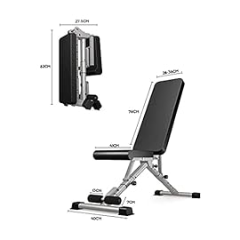 YFDM Adjustable Weight Bench Utility Exercise Workout Flat Incline Decline Bnech Press for Home Gym
