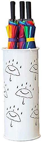 Porte-parapluies rond en métal doré de 21x50cm pour entrée