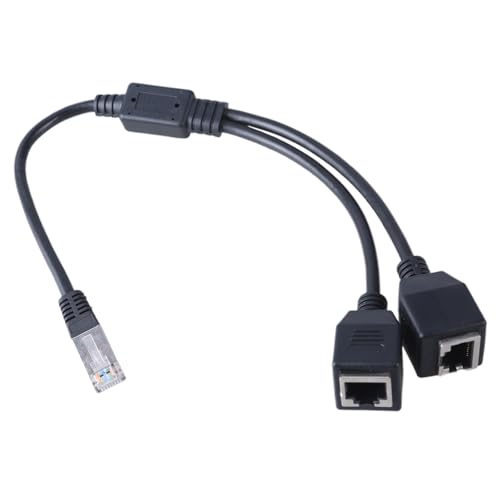 XIAHIOPT Double Port 45 Ethernet Extension Splitter Adapter Ethernet Cable Extender Ethernet Splitter Suitable Cat5 CAT6