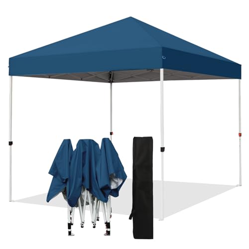 Northroad - Northroad 8x8ft Pop Up Canopy, Popup Outdoor Canopy Tent with Carrying Bag,Portable Gazebo Shelter for Patio,Deck,Garden,Beach（Lake Blue）