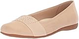 microfiber suede Trotters Women\'s Samantha Ballet Flat, Nude, 10.5 N US