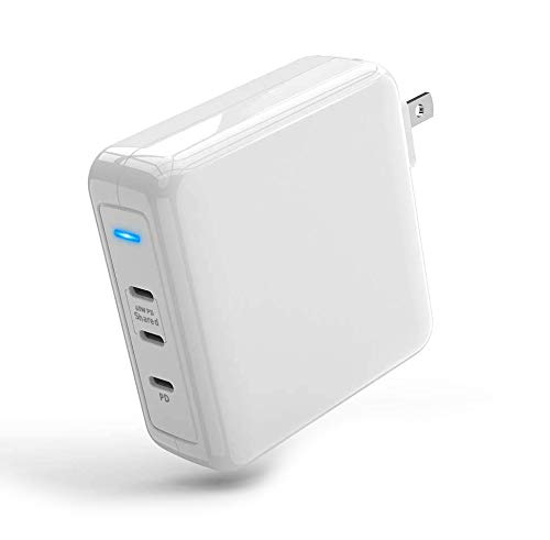 USB C Wall Charger, PD 78W Type C Fast Charging Power Delivery with 60W & 18W USB C Three Port Foldable Wall Adapter for iPhone 11 /Pro/MacBook Pro/AirPods Pro/Google Pixel/Samsung Galaxy and More
