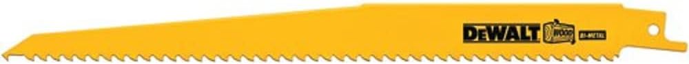 DEWALT Reciprocating Saw Blades, Tapered Back, Bi-Metal, 9-Inch 6-TPI, 5-Pack (DW4803)