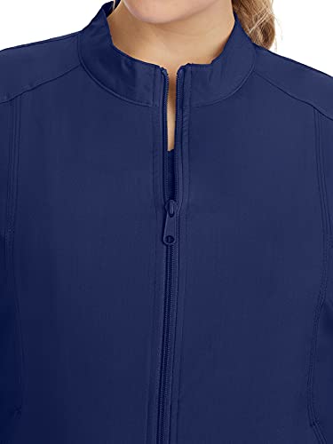 Healing Hands Scrub Jacket For Women 2 Pocket Purple Label Scrubs 5038 Dakota Zip Up Womens Jacket Navy S #TOP4