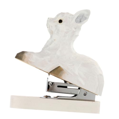 GETAJGHSD Grapadora Pequeña, Lindo Accesorio De Escritorio, Suministro Para El Aula, Divertida Y Única, Mini Grapadora De Animales De Madera Para Niños, Maestros Y Uso En La Oficina (estilo