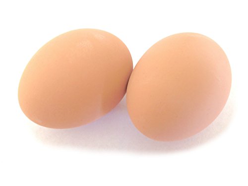 Br BRILLANTE Ceramic Chicken Nesting Eggs (Brown) - Fake Training Eggs for Laying Chickens Hen Nest Boxes & Home Decoration