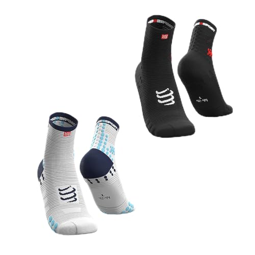 Calcetines de running Compressport Pro Racing Socks V3 negro talla 42 en pack de 2