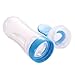 Gaodear Soft Silicone Baby Food Feeder Squeeze Bottle for Solid Food with Dispensing Spoon (Blue, 90ml)