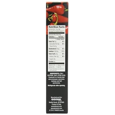 Amore Vegan Chili Pepper Paste In A Tube - Non GMO Certified and Made In Italy (Pack of 6)