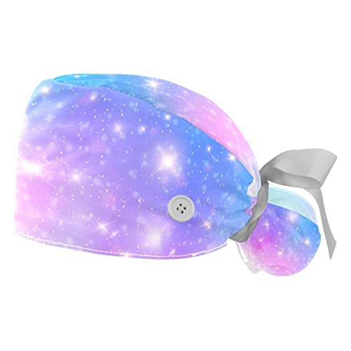 Chapeaux bouffants galaxie arc-en-ciel JDEZ : casquettes de travail réglables